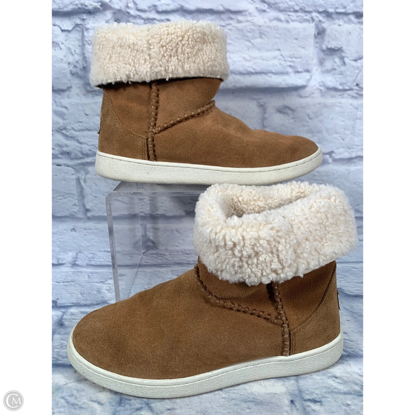 Boots Designer By Ugg In Brown, Size: 8