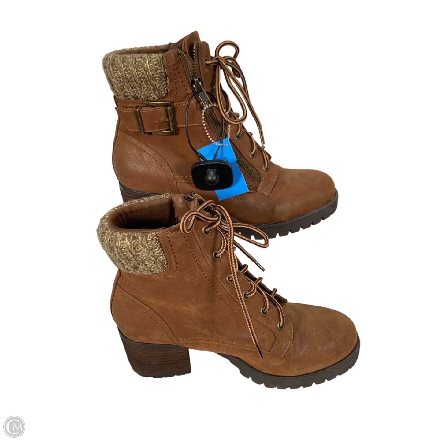 Boots Ankle Heels By Mia In Brown, Size: 9