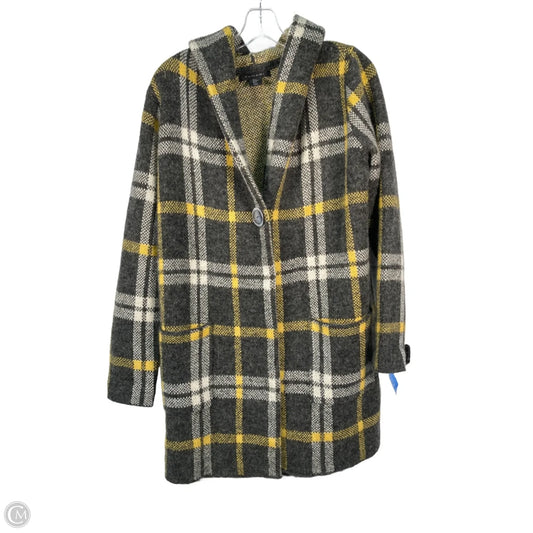 Coat Other By Tahari In Grey & Yellow, Size: M