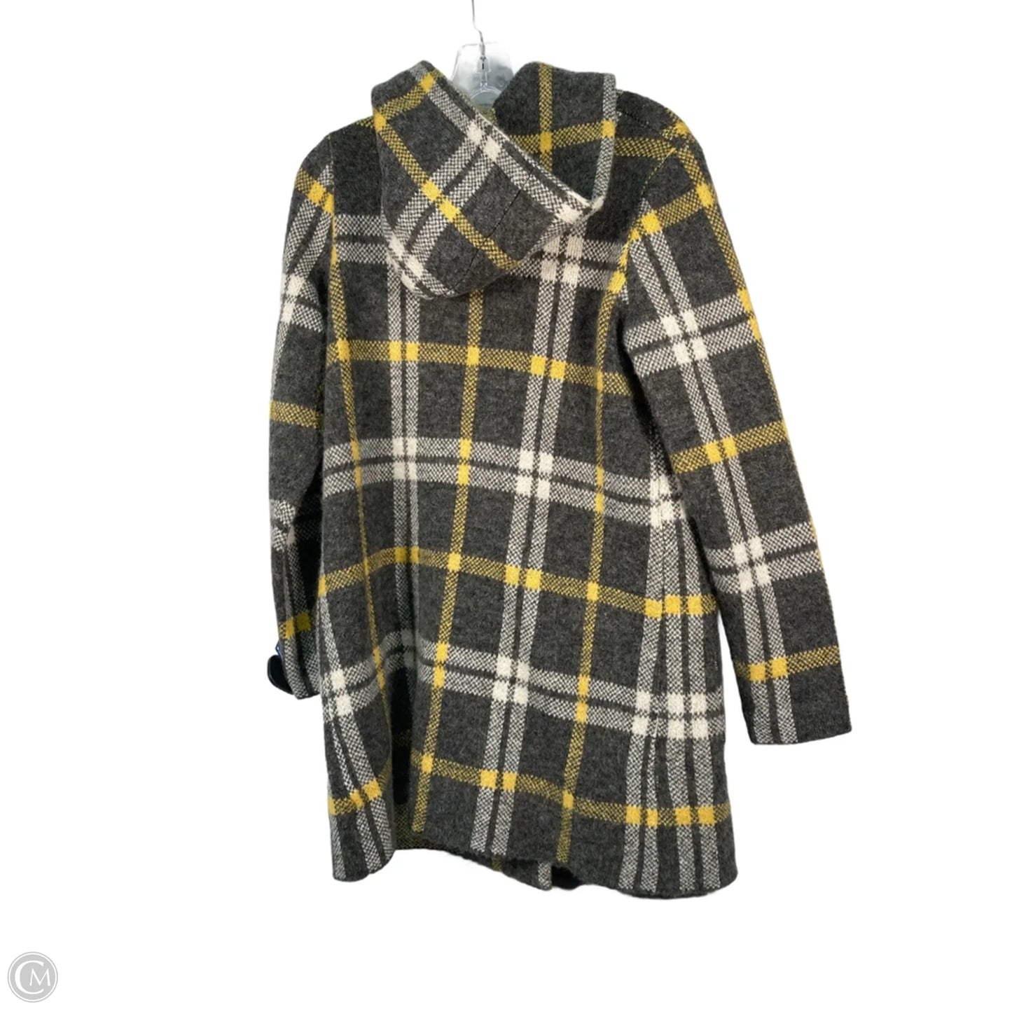 Coat Other By Tahari In Grey & Yellow, Size: M