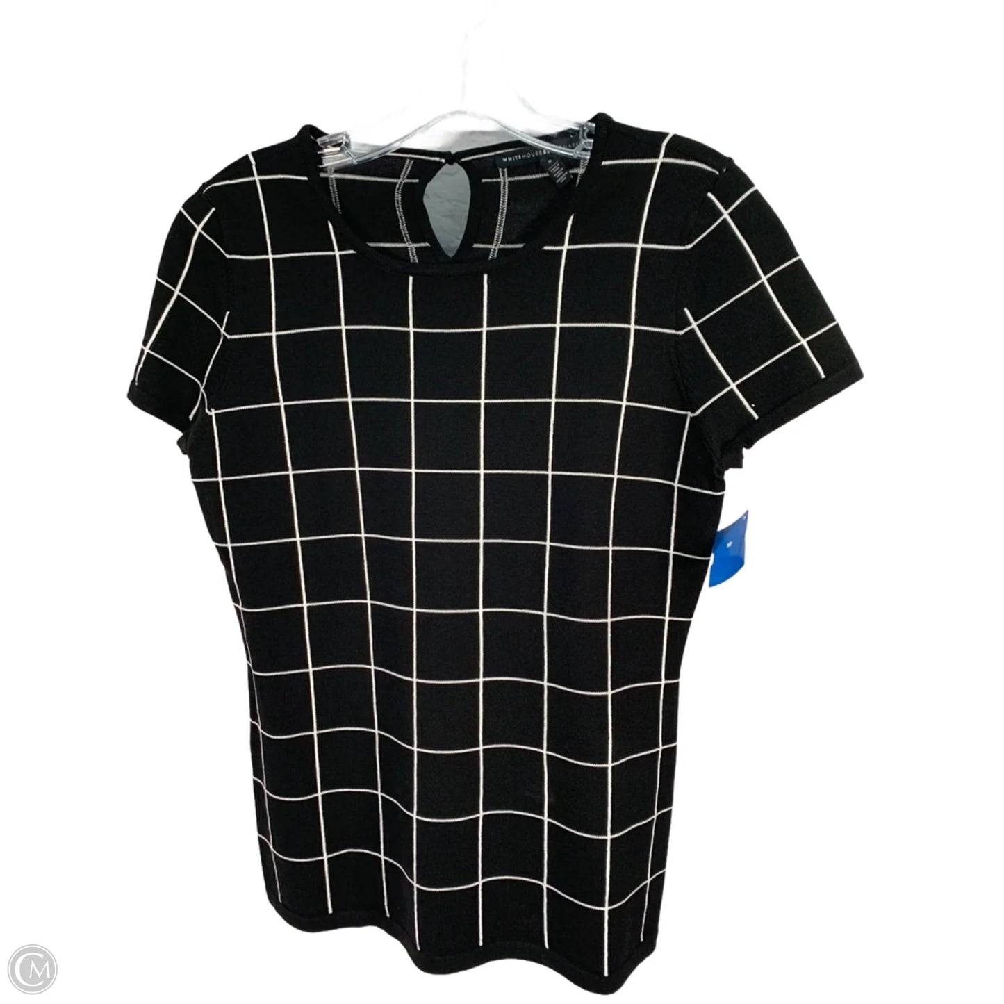 Top Short Sleeve By White House Black Market In Black & White, Size: S