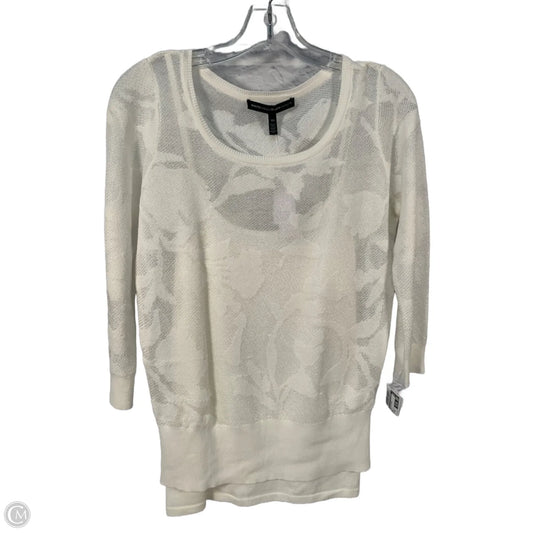 Top 3/4 Sleeve By White House Black Market In White, Size: Xs