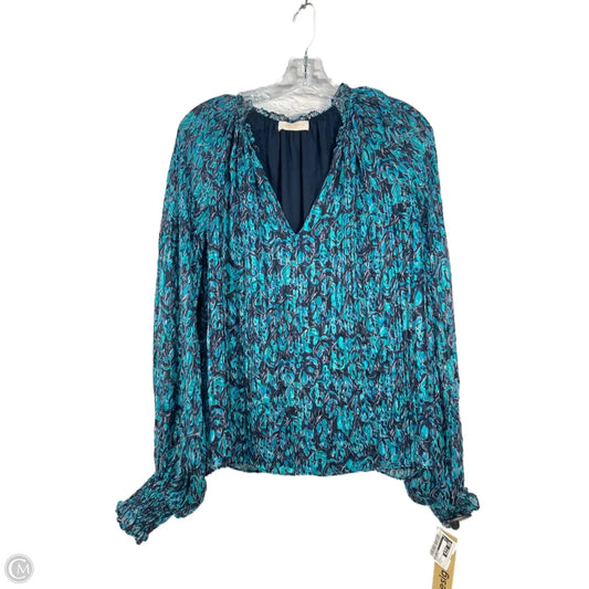 Blouse Long Sleeve By Ramy Brook In Blue, Size: L