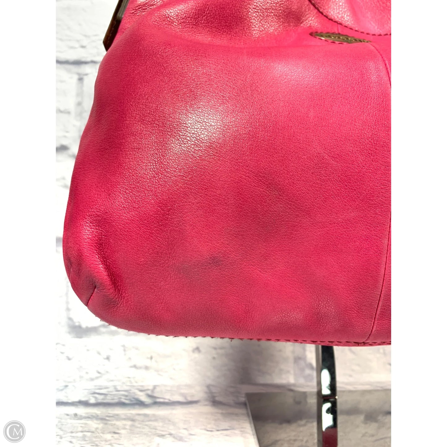 Handbag Leather By Fossil, Size: Large