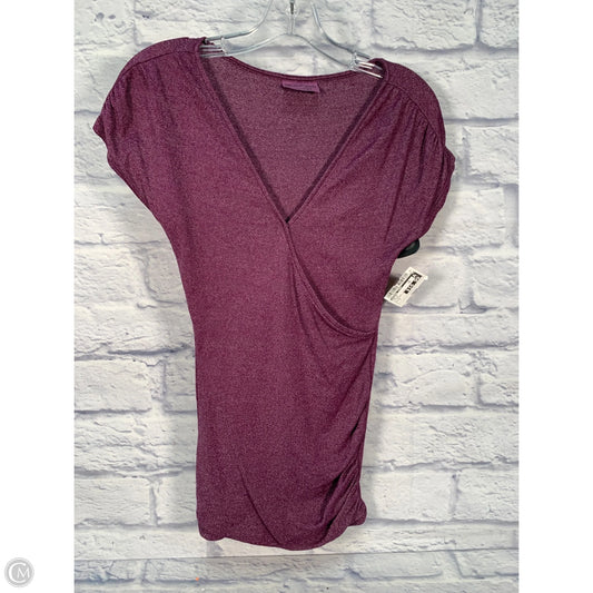 Top Short Sleeve By Michael Stars In Purple, Size: S