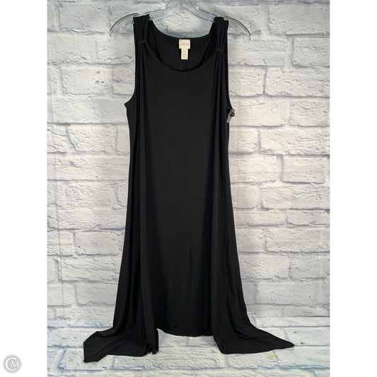 Dress Casual Midi By Chicos In Black, Size: L