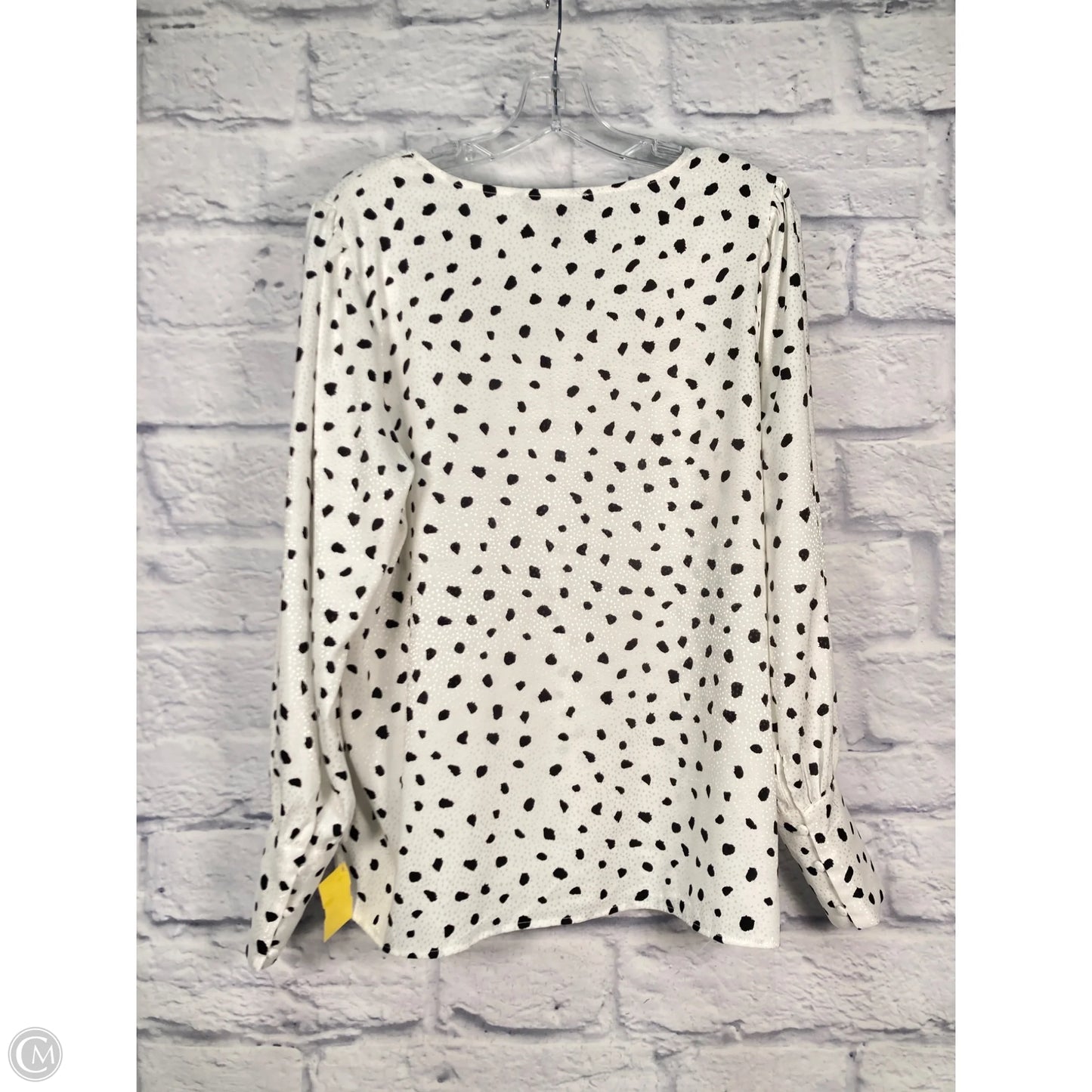 Blouse Long Sleeve By Rachel Zoe In Black & White, Size: M