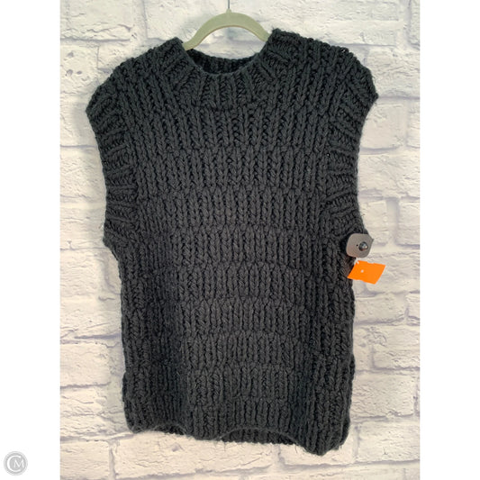 Vest Sweater By English Factory In Black, Size: L
