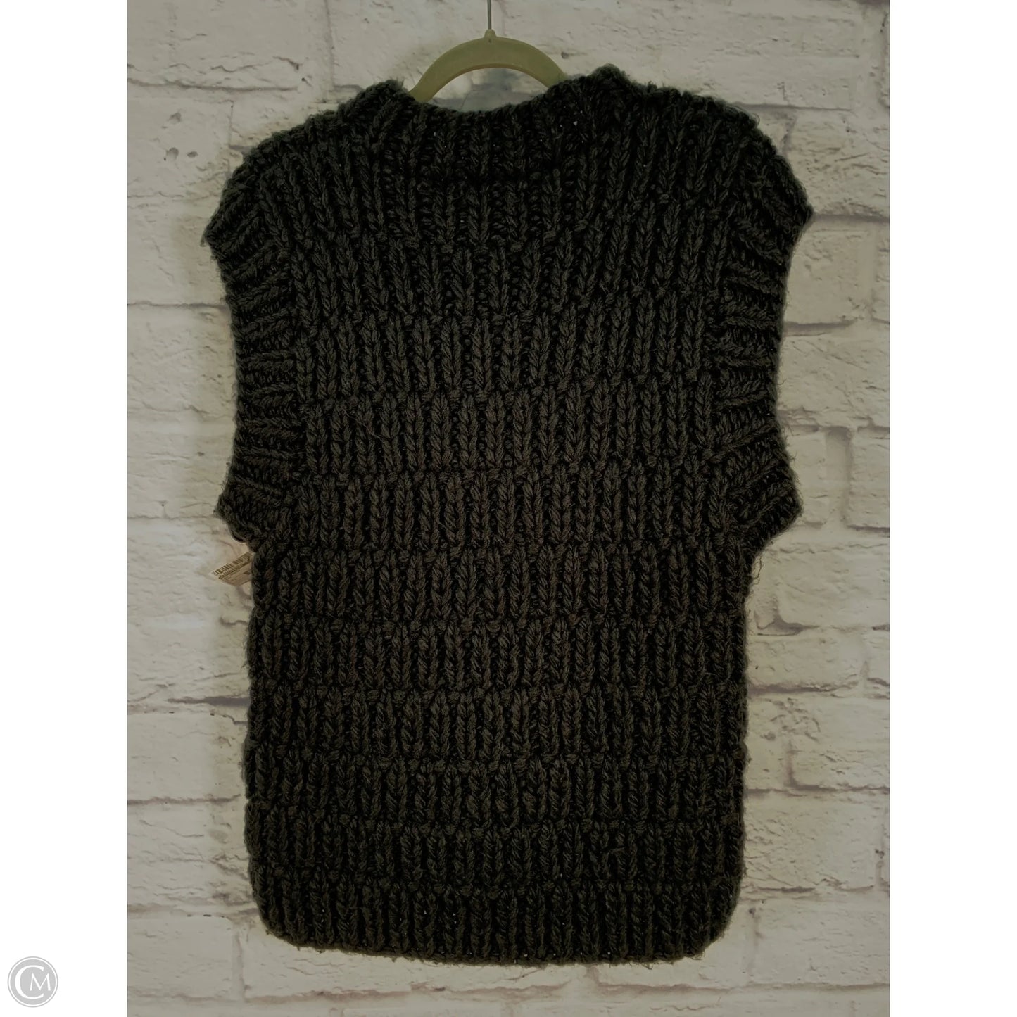 Vest Sweater By English Factory In Black, Size: L