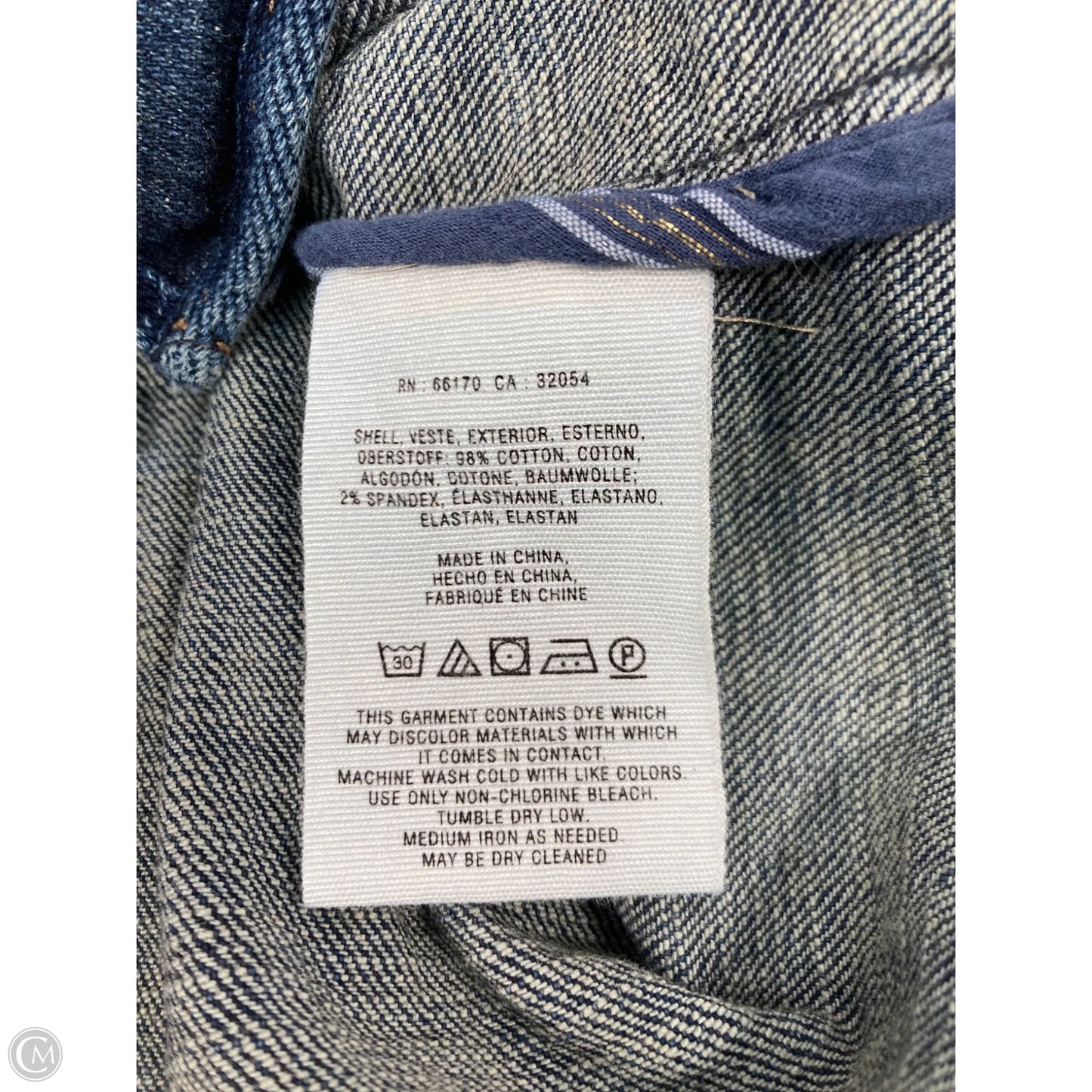 Coat Peacoat By Pilcro In Blue Denim, Size: S