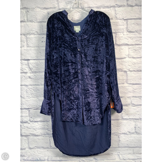 Tunic Long Sleeve By Maeve In Blue, Size: L