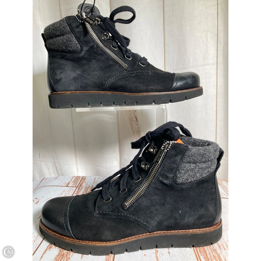 Boots Leather By Clothes Mentor In Black, Size: 9.5