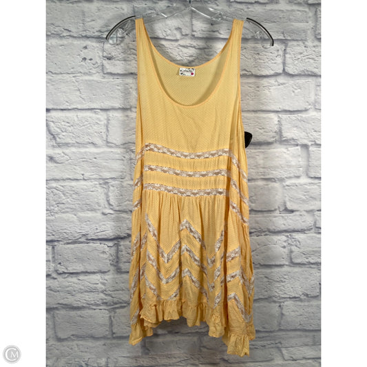Dress Casual Short By Free People In White & Yellow, Size: S
