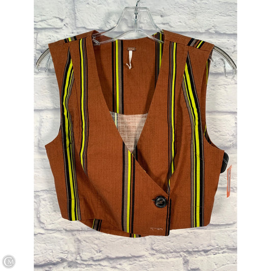Vest Other By Free People In Brown & Yellow, Size: S