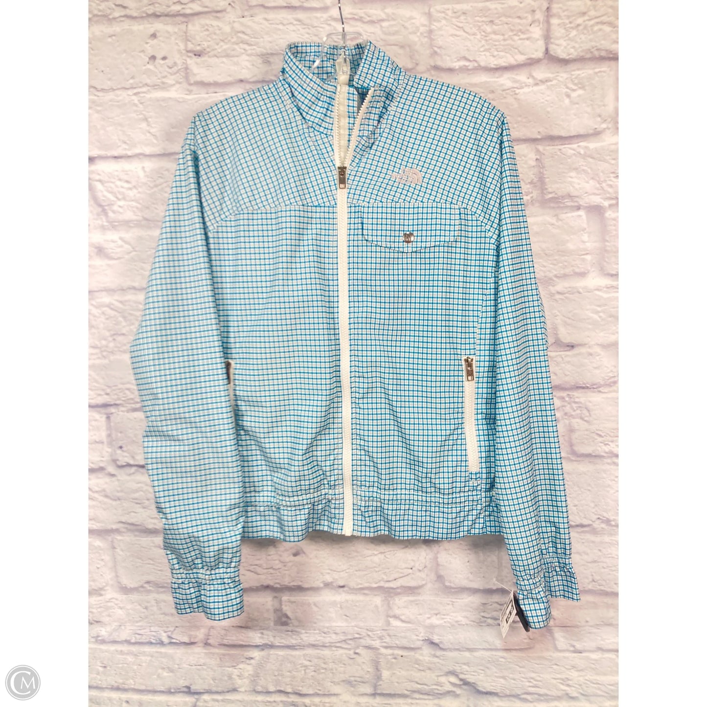 Athletic Jacket By The North Face In Checkered Pattern, Size: M