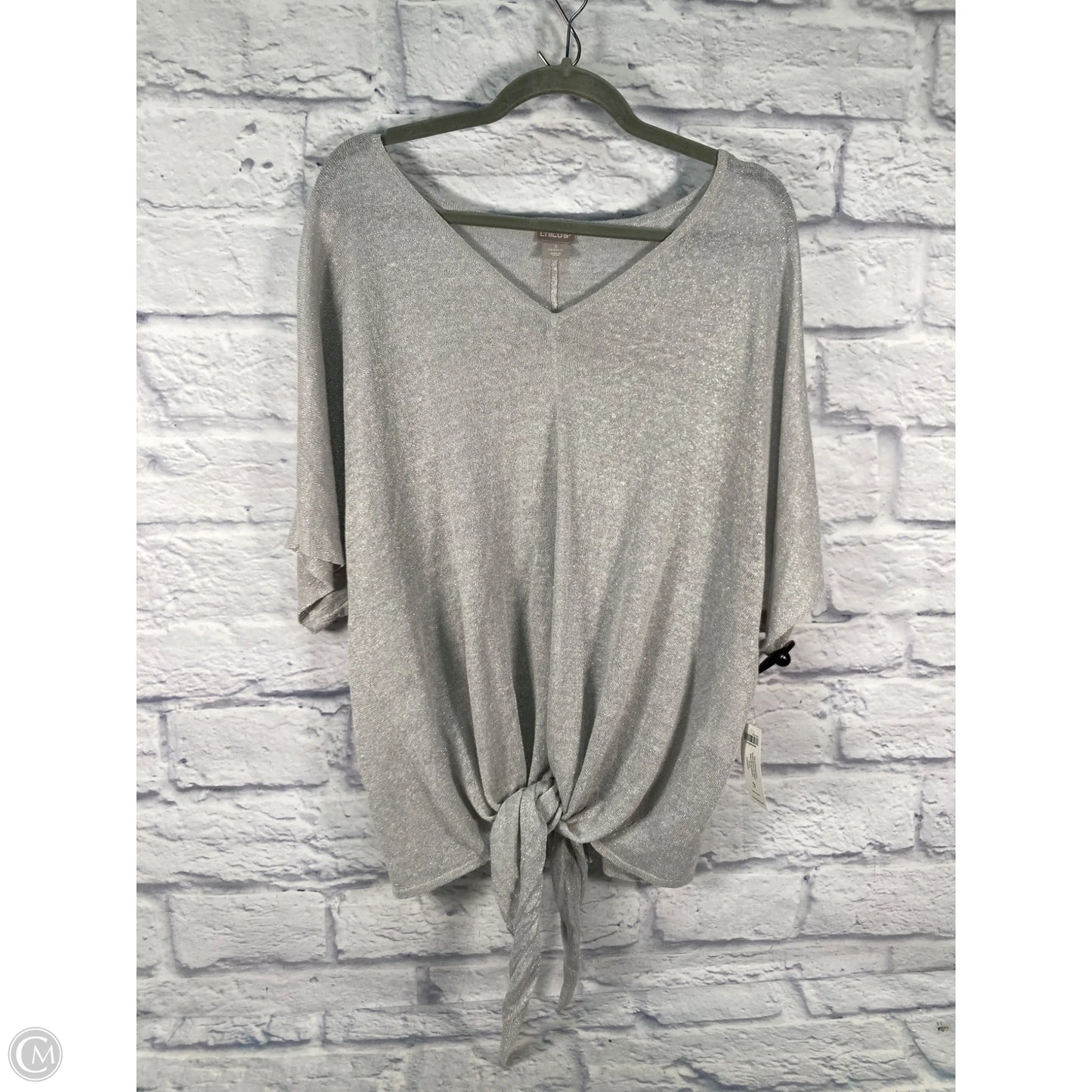 Cardigan By Chicos In Silver, Size: Xl