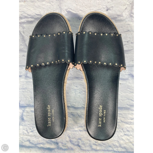 Sandals Designer By Kate Spade In Black, Size: 8.5