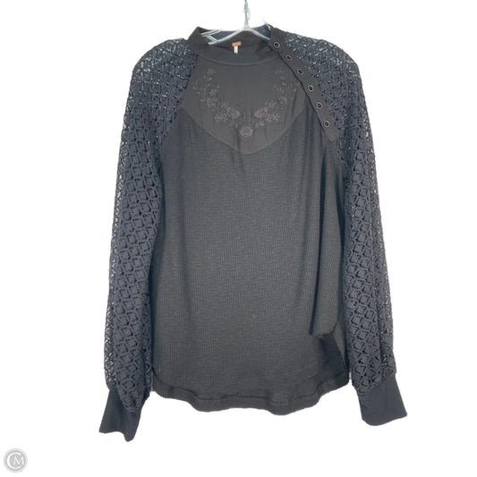 Top Long Sleeve By Free People In Black, Size: M