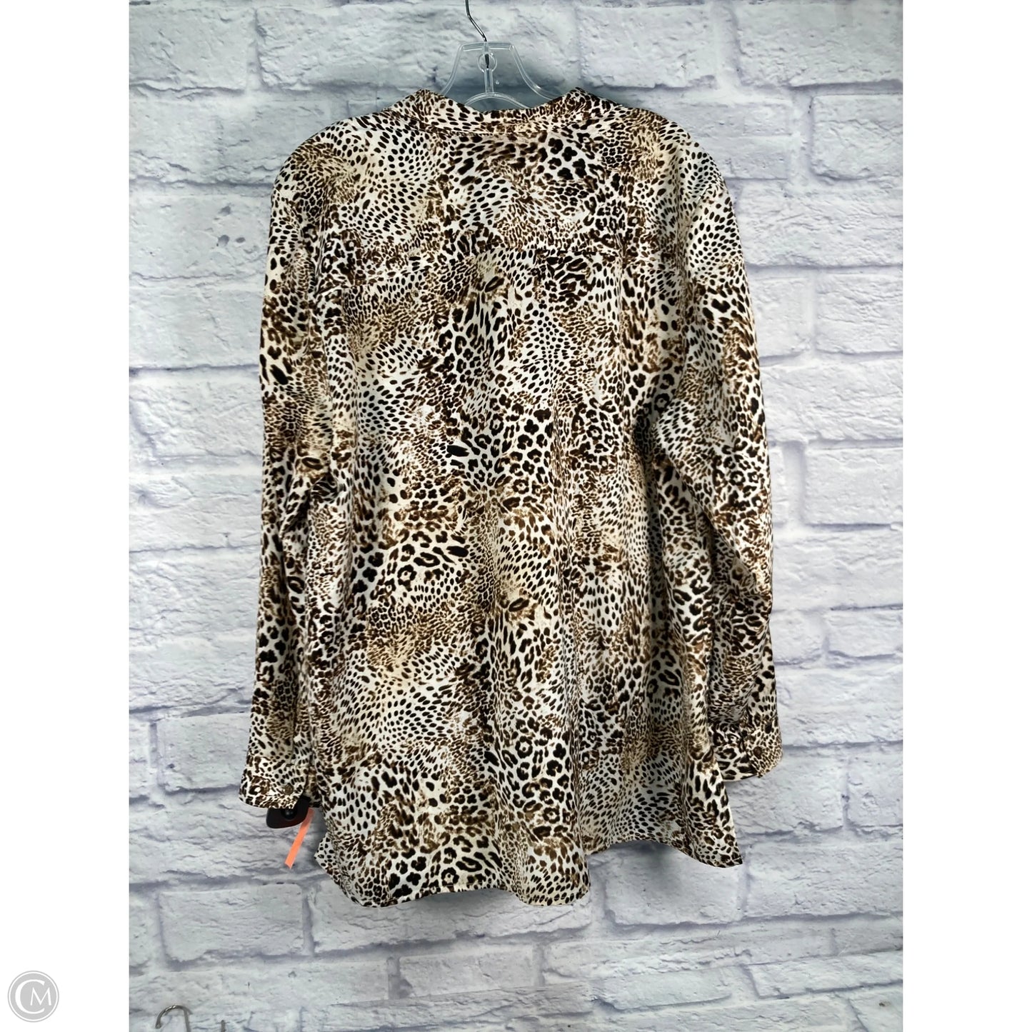 Blouse Long Sleeve By Chicos In Animal Print, Size: Xl