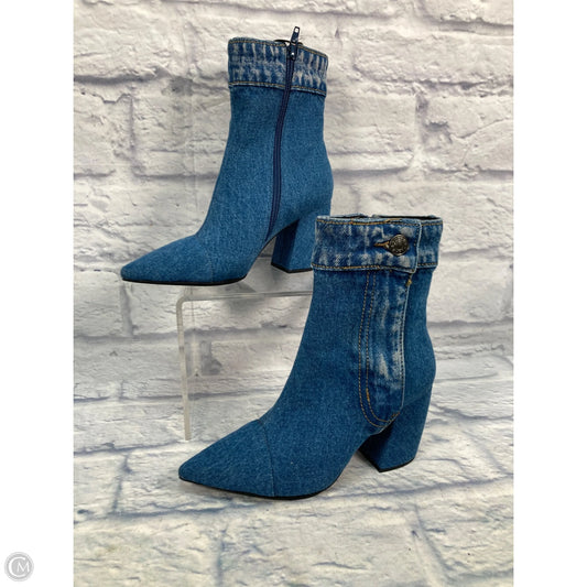 Shoes Heels Block By Jeffrey Campbell In Blue Denim, Size: 6
