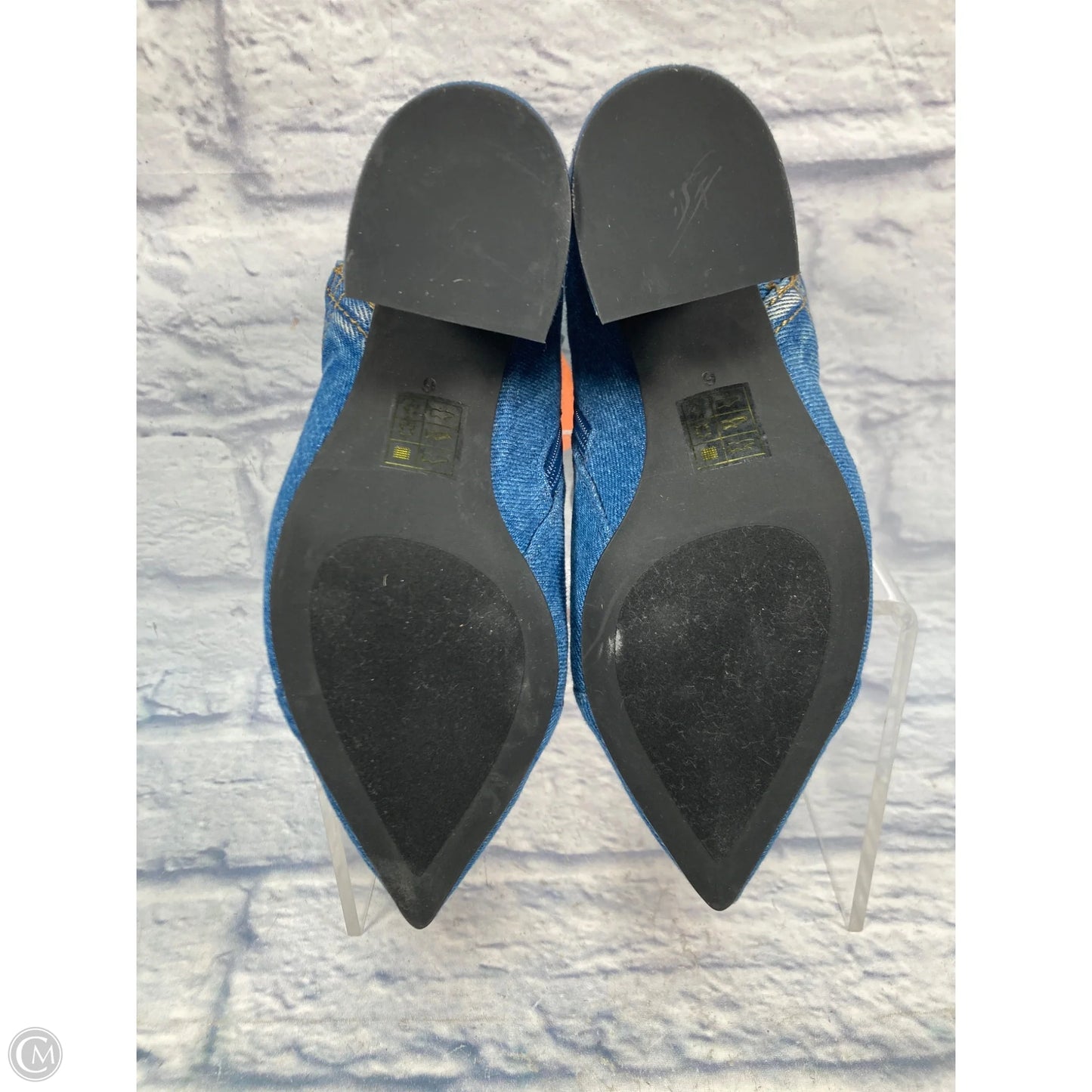 Shoes Heels Block By Jeffrey Campbell In Blue Denim, Size: 6