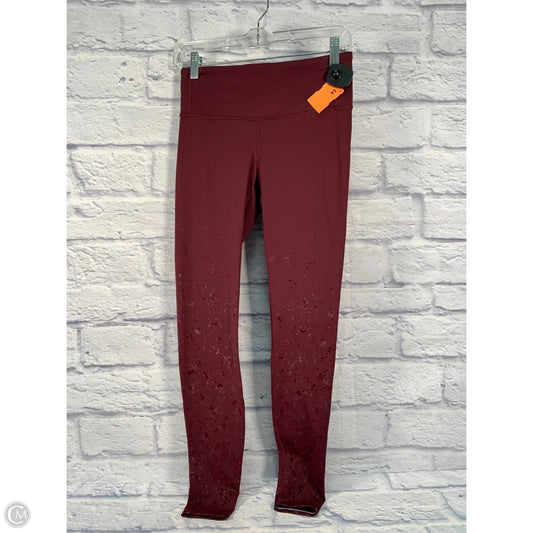 Athletic Leggings By Lululemon In Maroon, Size: S