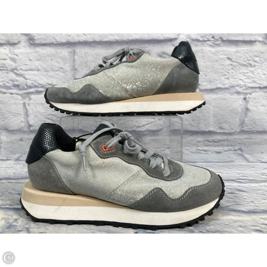 Shoes Sneakers By P448 In Grey & Silver, Size: 6.5