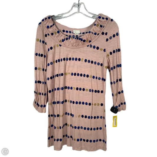 Top Long Sleeve By Postmark In Blue & Pink, Size: M
