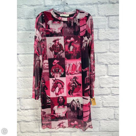 Dress Casual Short By Southern Grace In Black & Pink, Size: M