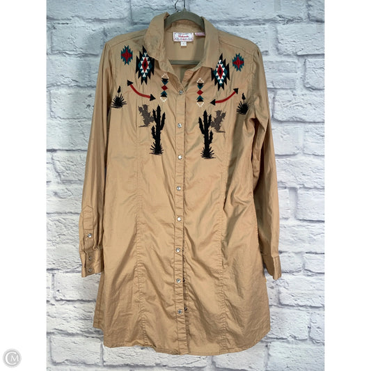 Dress Casual Short By Clothes Mentor In Beige, Size: L