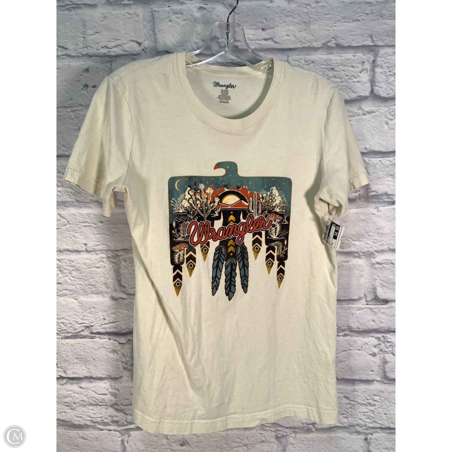 Top Short Sleeve Basic By Wrangler In Cream, Size: M