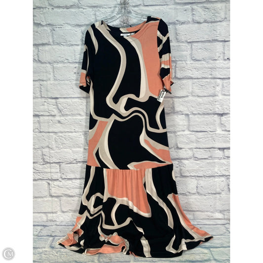 Dress Casual Maxi By Chicos In Blue & Cream, Size: M