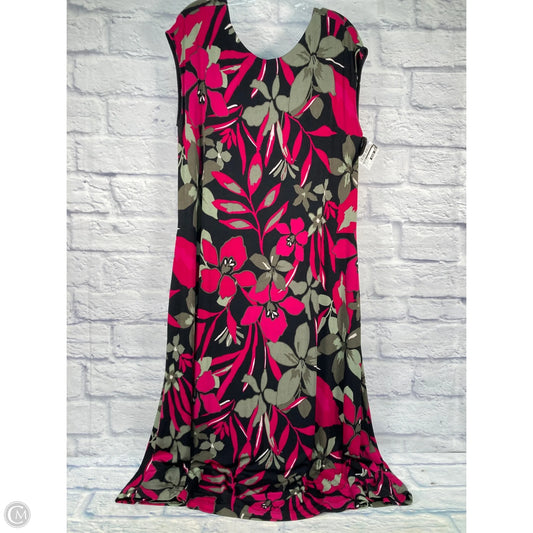 Dress Casual Maxi By Chicos In Green & Pink, Size: L