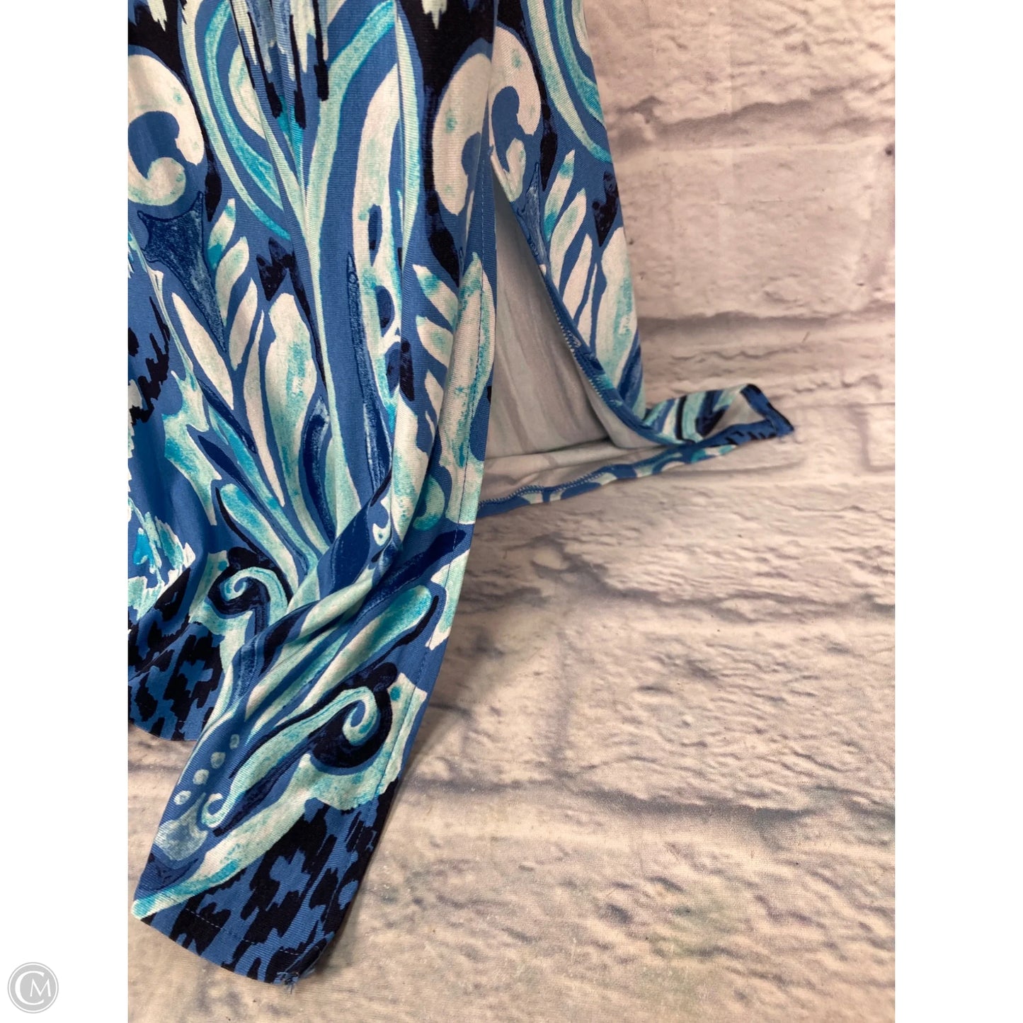 Dress Casual Midi By Chicos In Black & Blue, Size: S