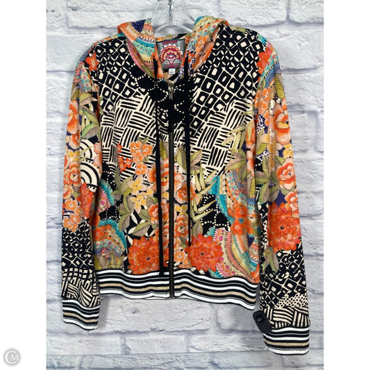 Sweatshirt Hoodie By Johnny Was In Floral Print, Size: Xs