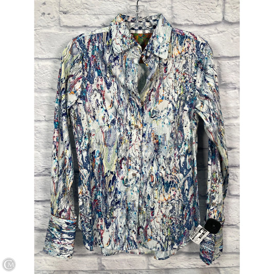 Top Long Sleeve By Clothes Mentor In Blue & White, Size: Xs