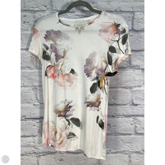 Top Short Sleeve By Ted Baker In Floral Print, Size: S