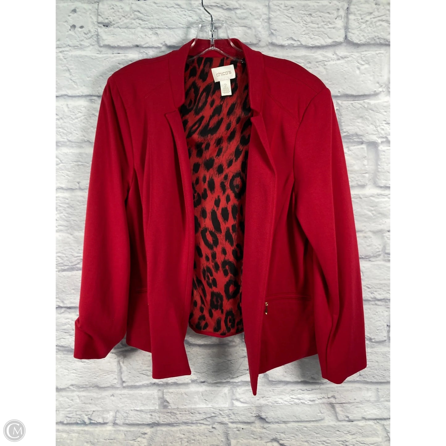 Jacket Other By Chicos In Red, Size: L