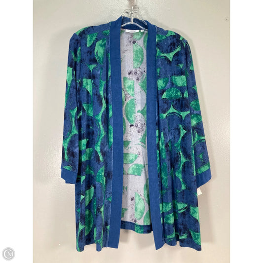 Cardigan By Chicos In Blue & Green, Size: L