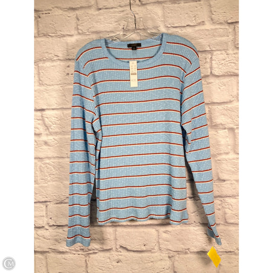 Top Long Sleeve By J. Crew In Blue & Brown, Size: Xl