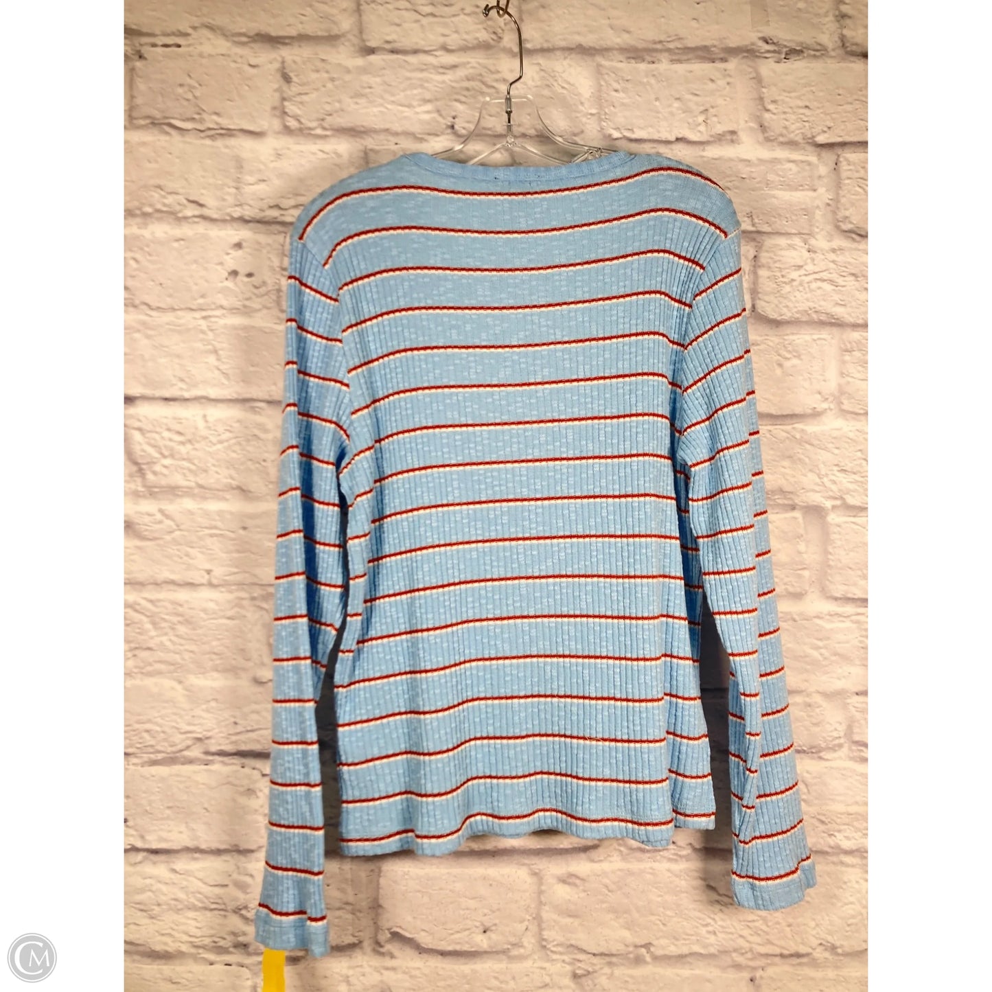 Top Long Sleeve By J. Crew In Blue & Brown, Size: Xl