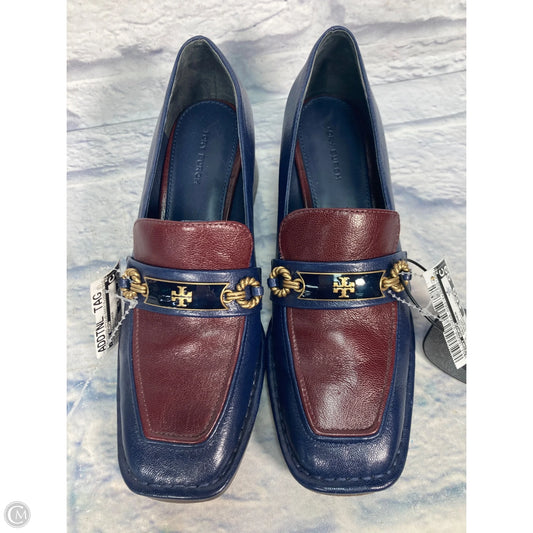 Shoes Designer By Tory Burch In Blue & Brown, Size: 8