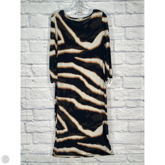 Dress Casual Midi By Chicos In Animal Print, Size: L