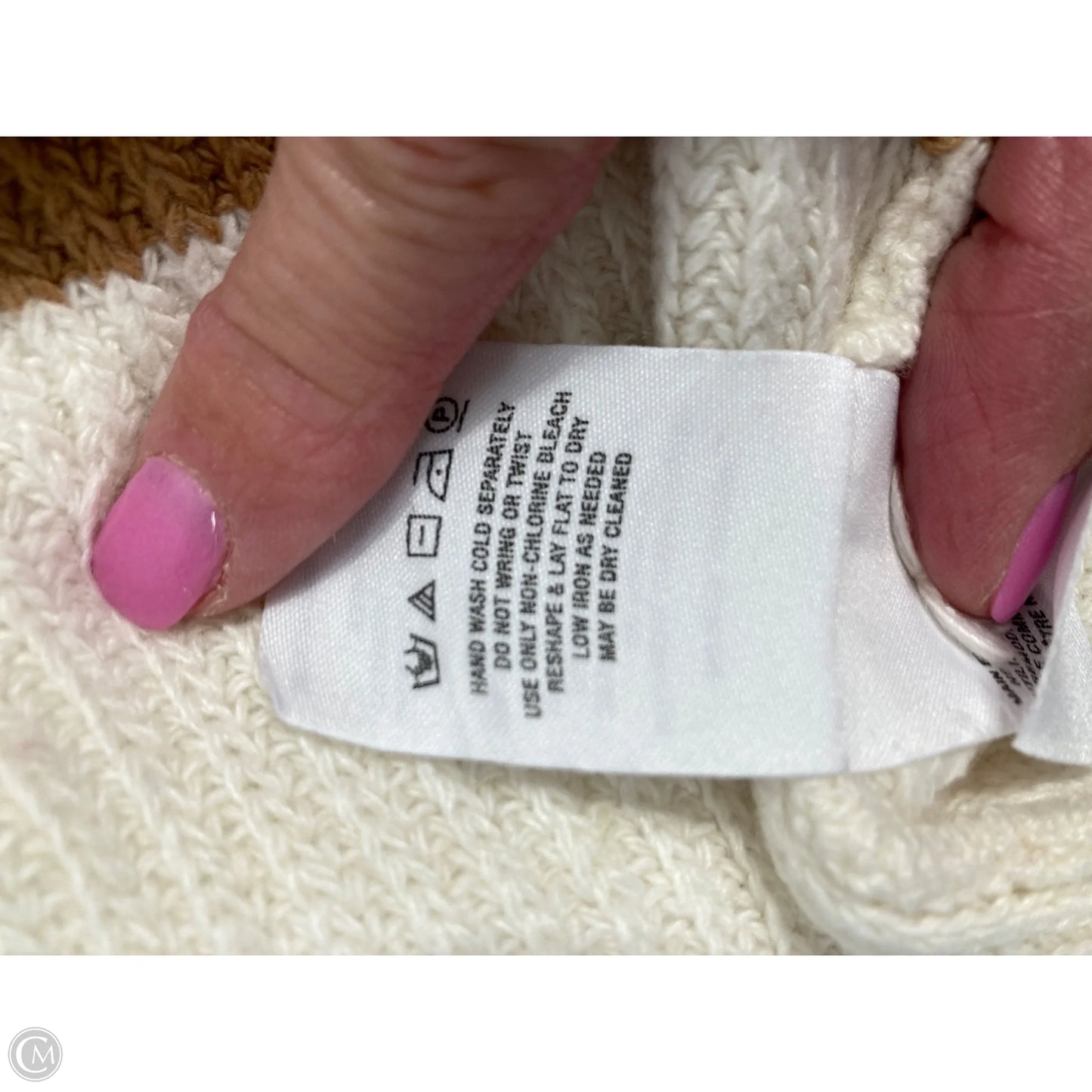 Dress Sweater By Maeve In Cream & Red, Size: M