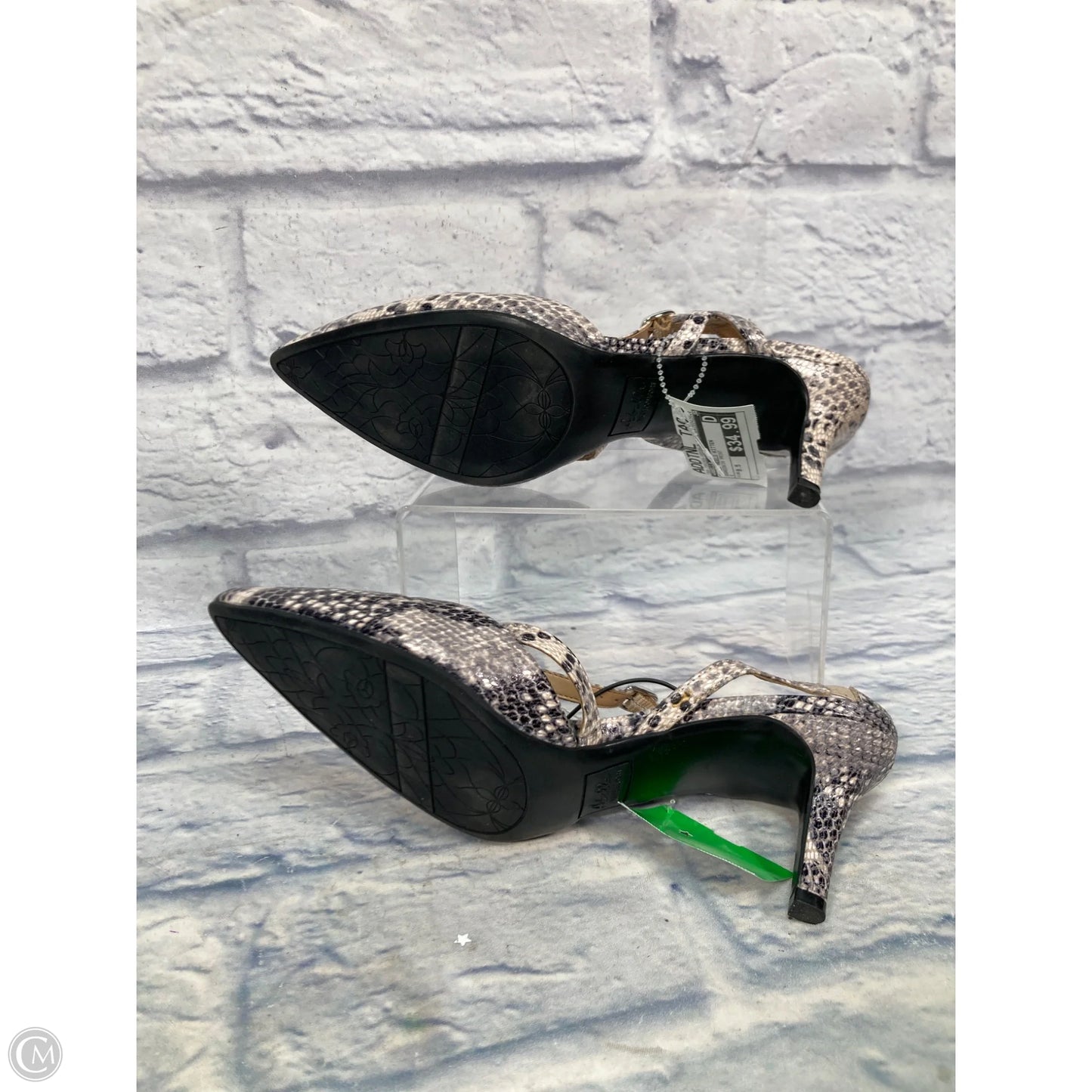 Shoes Heels Kitten By Abella In Snakeskin Print, Size: 9.5
