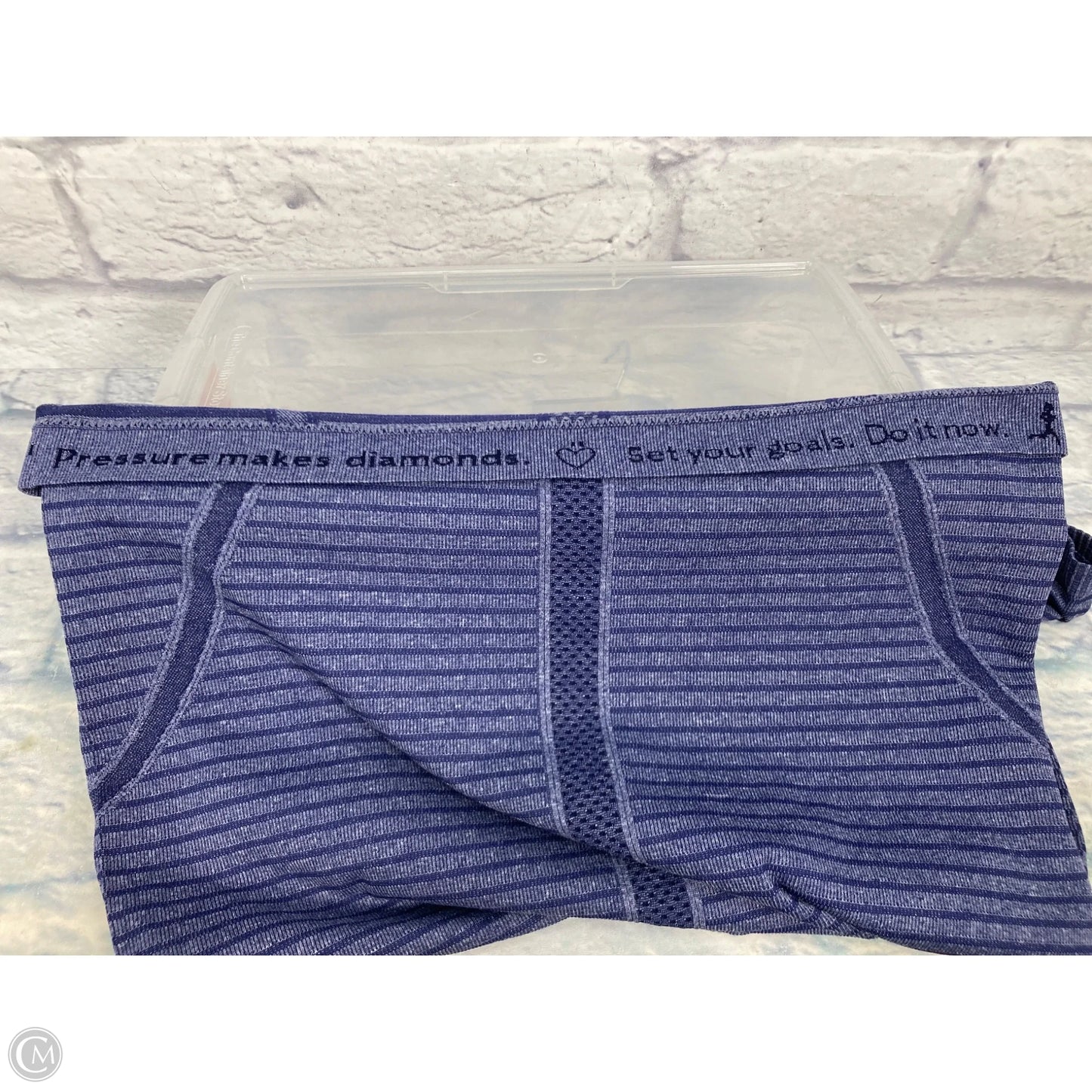 Athletic Top Short Sleeve By Lululemon In Blue, Size: 6