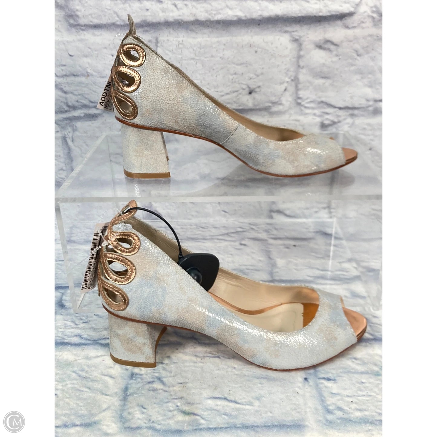 Shoes Heels Block By Anthropologie In Blue & Gold, Size: 7