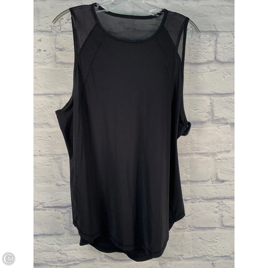 Athletic Tank Top By Lululemon In Black, Size: L