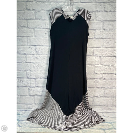 Dress Casual Maxi By Chicos In Black & White, Size: M