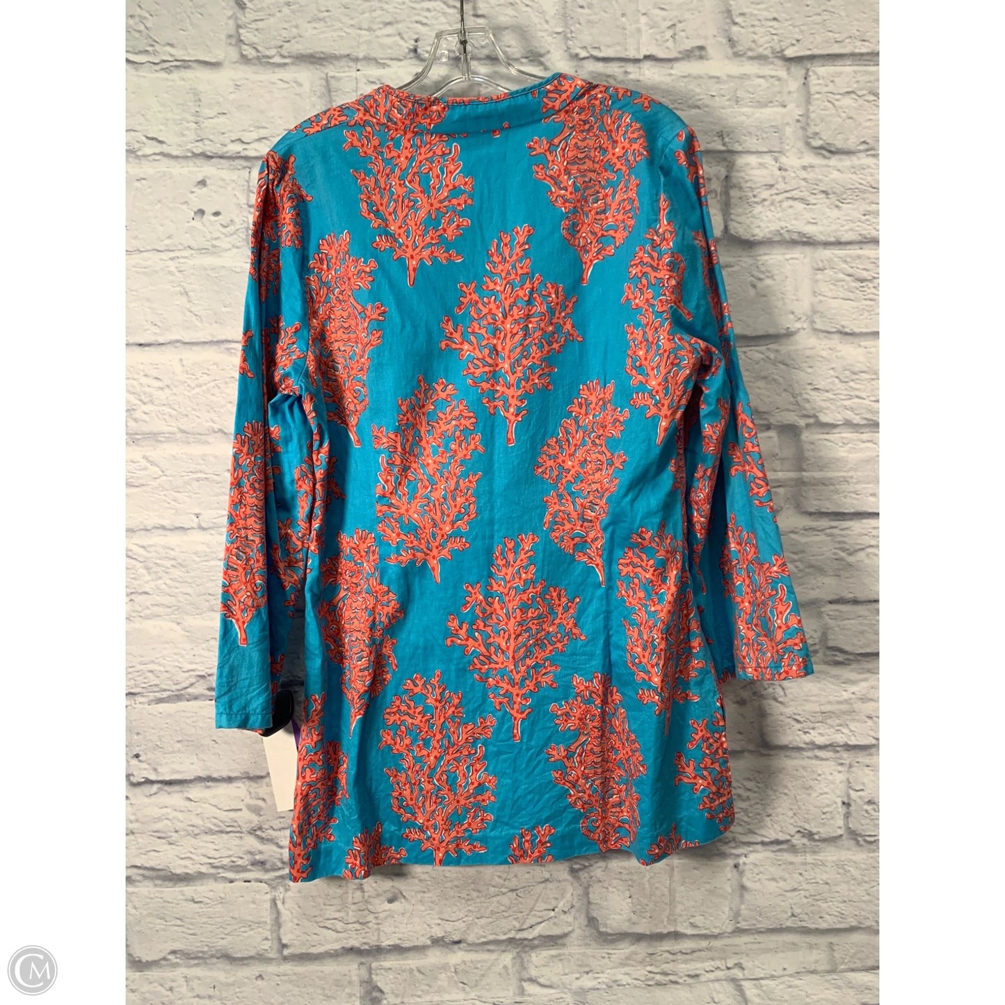 Tunic Designer By Lilly Pulitzer In Blue & Orange, Size: L